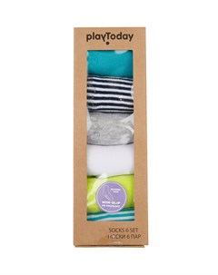 Носки 6 пар в комплекте для мальчика Playtoday newborn-baby