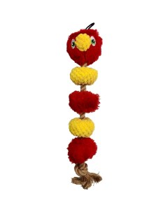 Игрушка для собак Long Попугай с мячиками и пищалкой 30 см Chomper