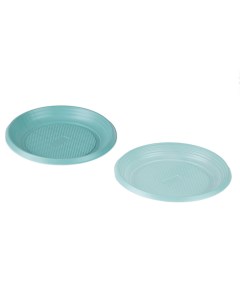 Набор тарелок одноразовых пластиковых 17 см 6 шт Домовой