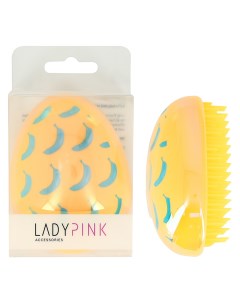 Расческа для волос распутывающая с принтом бананы Lady pink