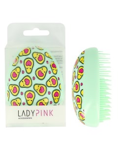 Расческа для волос распутывающая с принтом авокадо Lady pink