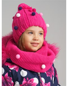 Комплект вязаный для девочки шапка снуд Playtoday kids