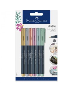 Набор маркеров для декорирования Metallics 6 цветов Faber-castell