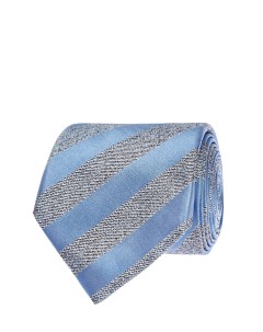 Шелковый галстук с жаккардовым принтом в полоску Canali