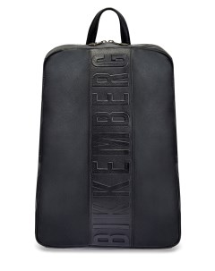 Рюкзак из мягкой крупнозернистой кожи с объемным декором Bikkembergs