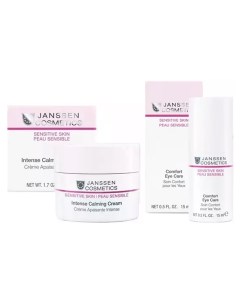 Набор средств для чувствительной кожи лица и век крем 50 мл крем для век 15 мл Sensitive skin Janssen cosmetics