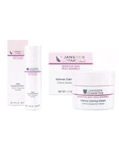 Набор средств для чувствительной кожи лица концентрат 30 мл крем 50 мл Sensitive skin Janssen cosmetics