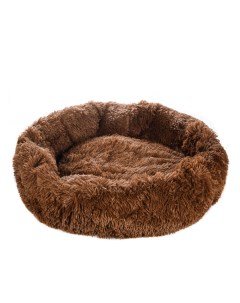 Лежак круглый для кошек и собак мелких и средних пород 70 см коричневый Rurri