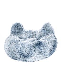 Лежак круглый для кошек и собак мелких и средних пород 50x18 см серый Rurri