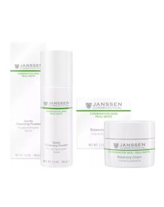 Набор средств для комбинированной кожи пудра 100 г крем 50 мл Combination skin Janssen cosmetics