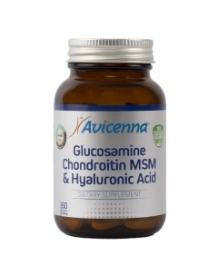 Комплекс Глюкозамин хондроитин MSM гиалуроновая кислота 60 таблеток Витамины и минералы Avicenna