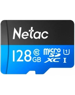Карта памяти Micro SecureDigital 128Gb SDXC class 10 NT02P500STN 128G R SD adapter Netac