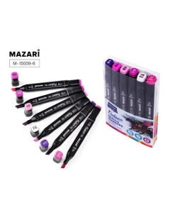 Набор маркеров для скетчинга Fantasia Purple colors 6 шт Mazari