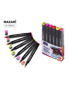 Набор маркеров для скетчинга Fantasia Fluorescent color 6 шт Mazari
