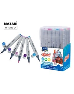 Набор маркеров для скетчинга Lindo Cool main colors 24 шт Mazari