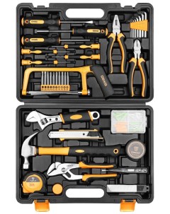 Профессиональный набор инструмента для дома в чемодане DKMT102 102 предмета черно желтый Деко