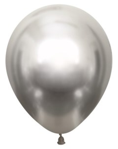 Шар латексный 12 хром набор 50 шт цвет серебро Орбиталь