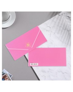 Конверт для денег Лилия розовый бархат 19 5х9см Стильная открытка