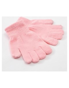 Перчатки детские Однотонные цв светло розовый р р 15 6 8 лет Minaku