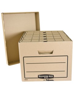 Короб архивный 445x270х335 мм с крышкой гофрокартон bankers BOX Basic Fs 00101 Fellowes