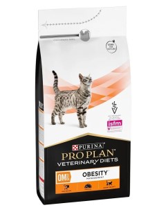 Сухой корм Pro Plan Veterinary diets OM для кошек при ожирении 1 5кг Purina pro plan