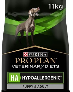 Сухой корм Purina Pro Plan Veterinary Diets HA Hypoallergenic для щенков и взрослых собак при пищево Purina pro plan