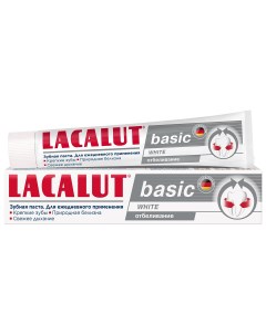 Отбеливающая зубная паста Basic White 75 мл Зубные пасты Lacalut
