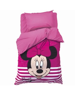 Комплект постельного белья Минни Маус 1 5 сп поплин Disney