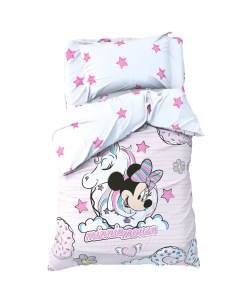 Комплект постельного белья Minnie Mouse Единорог 1 5 сп поплин Disney
