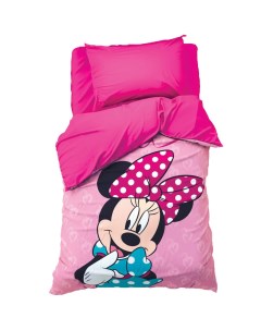 Комплект постельного белья Минни Маус 1 5 сп поплин Disney