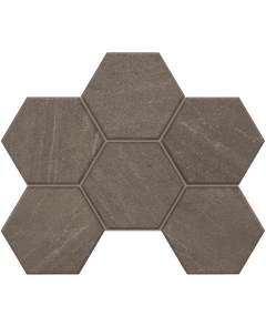 Мозаика Gabbro Anthracite GB03 Hexagon Непол 25x28 5 Estima