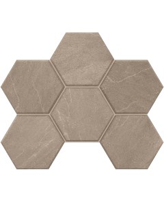 Мозаика Gabbro Grey GB02 Hexagon Непол 25x28 5 Estima