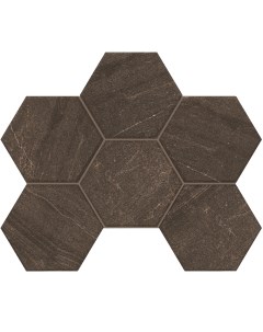 Мозаика Gabbro Brown GB04 Hexagon Непол 25x28 5 Estima