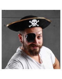Шляпа пиратская р р 56 58 каёмка Страна карнавалия