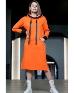 Платье трикотажное Джозетта оранжевое Инсантрик