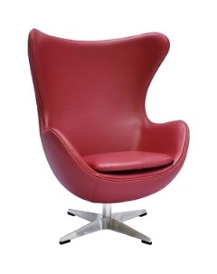 Кресло Egg Chair красный натуральная кожа FR 0806 Bradex