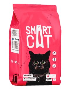 Сухой корм для кошек с ягненком 5 кг Smart cat