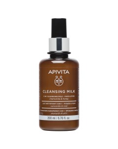 Очищающее молочко 3 в 1 для лица и глаз 200 мл Cleansing Apivita