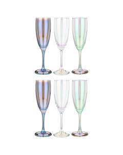 Набор бокалов для шампанского Времена Года 6 шт 170 мл стекло Нет марки