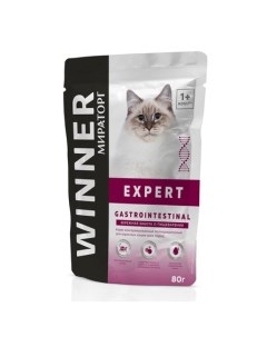 Winner Expert Gastrointestinal Корм консервированный для кошек Забота о пищеварении 80 гр Мираторг