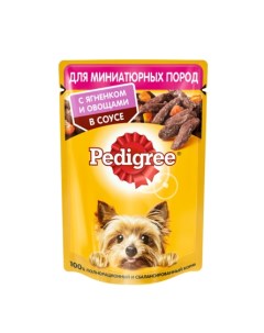 Влажный корм для взрослых собак мелких пород ягненок и овощи в соусе 85 гр Pedigree