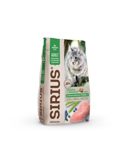 Корм для кошек с чувствительным пищеварением индейка с черникой сух 10кг Сириус