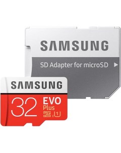 Карта памяти Micro SecureDigital 32Gb SDHC Evo Plus class10 UHS I U1 MB MC32GARU Samsung