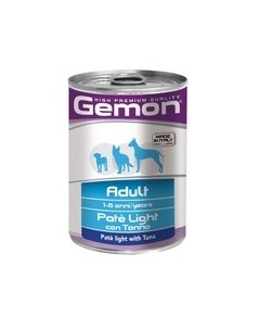 Консервы Джимон для собак Паштет Низкокалорийный Тунец цена за упаковку Gemon