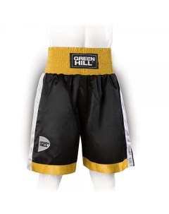 Профессиональные боксерские шорты piper черный золотистый белый Green hill