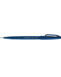 Фломастер кисть Touch Brush Sign Pen темно синий Pentel