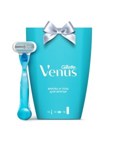 Набор подарочный набор для женщин Venus станок Venus 1сменная кассета Satin Care гель для бритья 75м Gillette