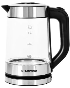 Чайник SKG3081 1 7л 1700Вт черный серебристый Starwind