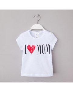 Детская футболка Love Mom Цвет Белый 5 6 лет Kaftan