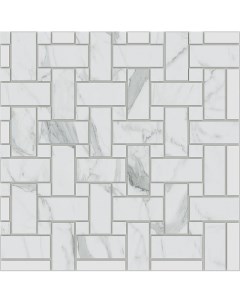 Мозаика Montis White MN01 Intreccio Полир 33x33 Estima